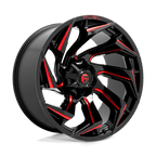 Fuel 1Pc D755 Reaction 24X12 -44 Gloss Black Milled W/ Red Tint