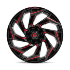 Fuel 1Pc D755 Reaction 24X12 -44 Gloss Black Milled W/ Red Tint