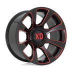 Xd Xd854 Reactor 20X9 +0 Gloss Black Milled W/ Red Tint