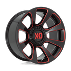 Xd Xd854 Reactor 20X9 +18 Gloss Black Milled W/ Red Tint