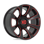 Xd Xd854 Reactor 20X10 -18 Gloss Black Milled W/ Red Tint