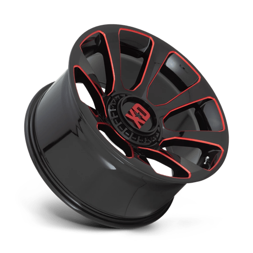 Xd Xd854 Reactor 20X9 +0 Gloss Black Milled W/ Red Tint