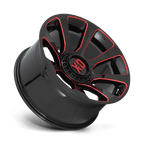 Xd Xd854 Reactor 20X10 -18 Gloss Black Milled W/ Red Tint