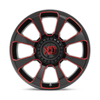 Xd Xd854 Reactor 20X9 +0 Gloss Black Milled W/ Red Tint