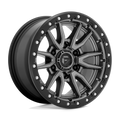 Fuel 1Pc D680 Rebel 18X9 -12 Matte Gunmetal Black Bead Ring