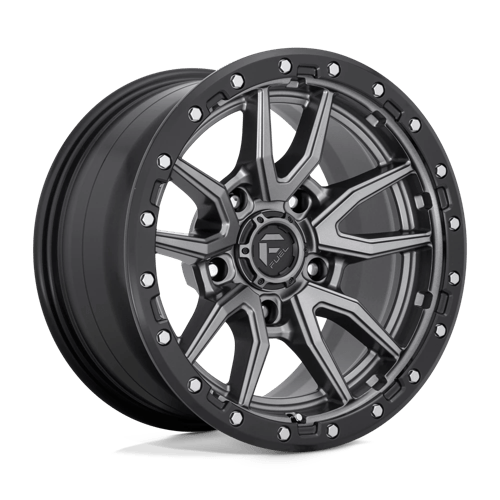 Fuel 1Pc D680 Rebel 17X9 -12 Matte Gunmetal Black Bead Ring