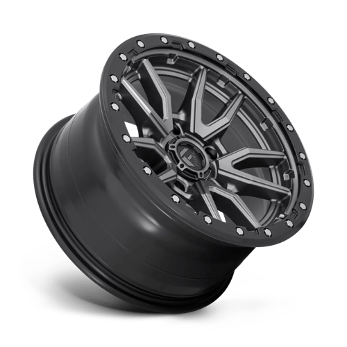 Fuel 1Pc D680 Rebel 17X9 -12 Matte Gunmetal Black Bead Ring