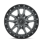 Fuel 1Pc D680 Rebel 17X9 -12 Matte Gunmetal Black Bead Ring