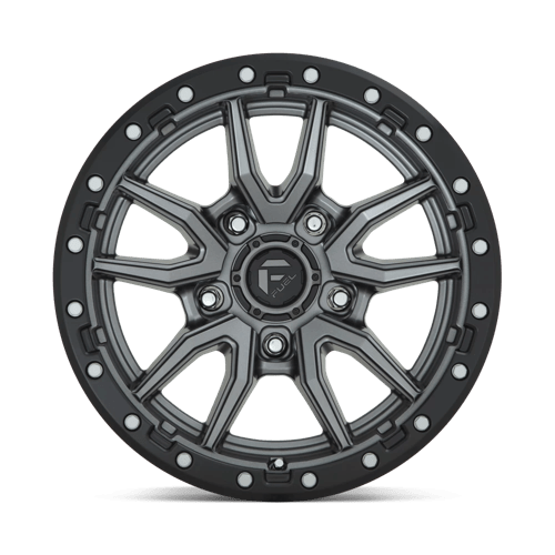 Fuel 1Pc D680 Rebel 17X9 -12 Matte Gunmetal Black Bead Ring