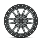 Fuel 1Pc D680 Rebel 18X9 +1 Matte Gunmetal Black Bead Ring