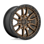 Fuel 1Pc D681 Rebel 18X9 +1 Matte Bronze Black Bead Ring