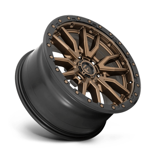 Fuel 1Pc D681 Rebel 16X8 +1 Matte Bronze Black Bead Ring