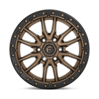Fuel 1Pc D681 Rebel 17X9 +1 Matte Bronze Black Bead Ring