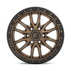 Fuel 1Pc D681 Rebel 17X9 +1 Matte Bronze Black Bead Ring