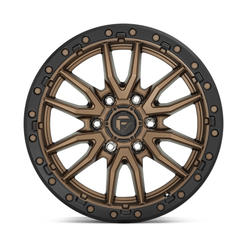 Fuel 1Pc D681 Rebel 17X9 +1 Matte Bronze Black Bead Ring