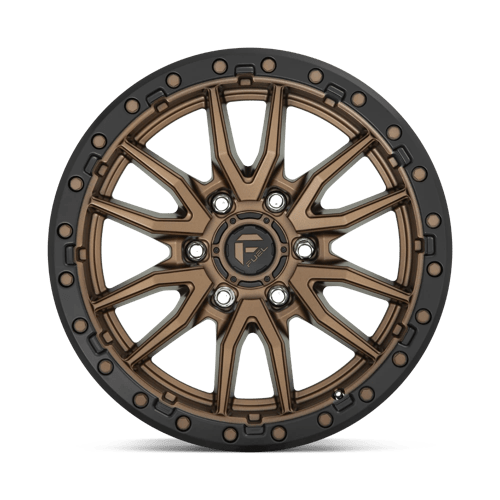 Fuel 1Pc D681 Rebel 17X9 -12 Matte Bronze Black Bead Ring