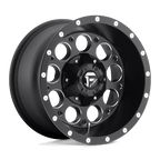 Fuel 1Pc D525 Revolver 15X8 -18 Matte Black Milled