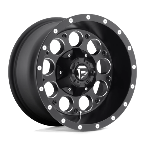 Fuel 1Pc D525 Revolver 15X8 -18 Matte Black Milled