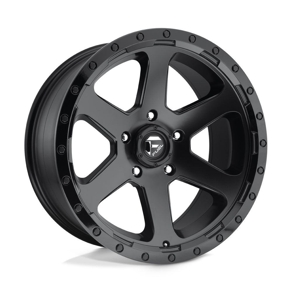 Fuel 1Pc D589 Ripper 18X9 +20 Matte Black Gloss Black Lip