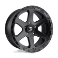 Fuel 1Pc D589 Ripper 17X9 +1 Matte Black Gloss Black Lip