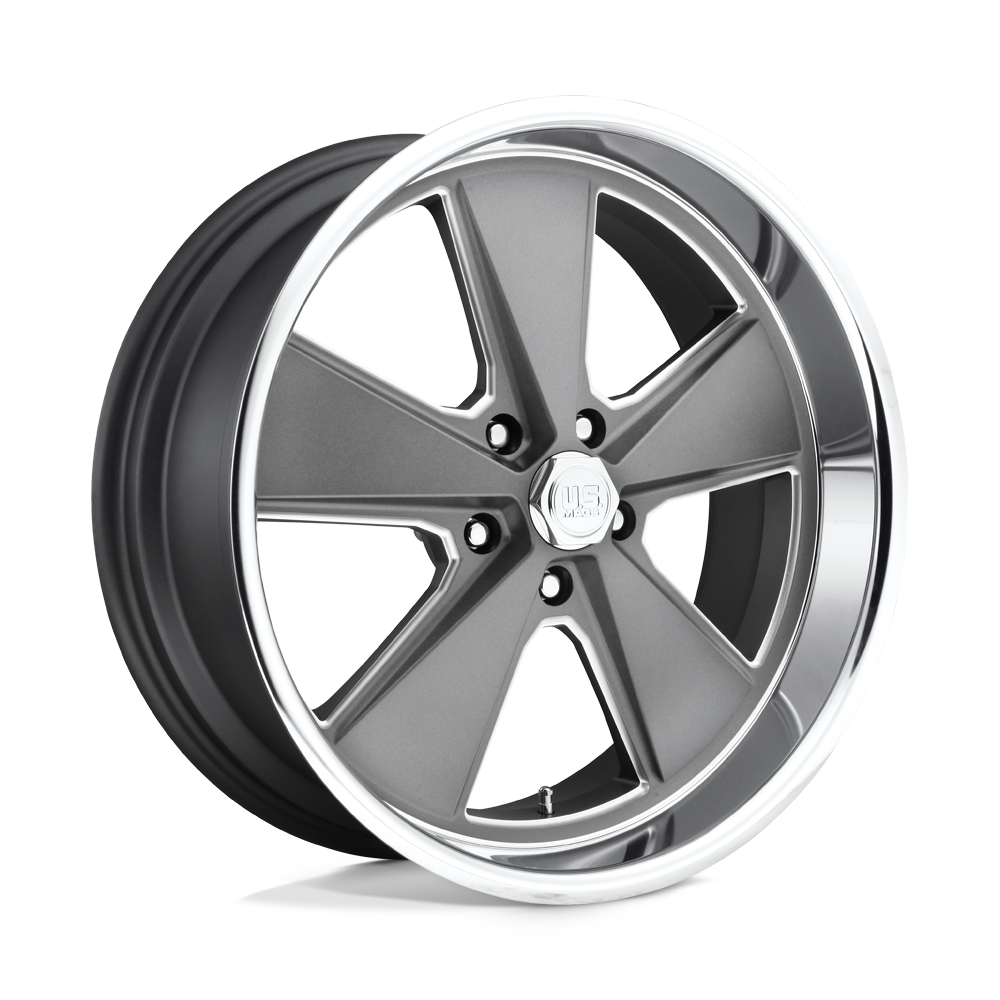 Us Mag 1Pc U120 Roadster 20X8 +1 Matte Gun Metal Machined