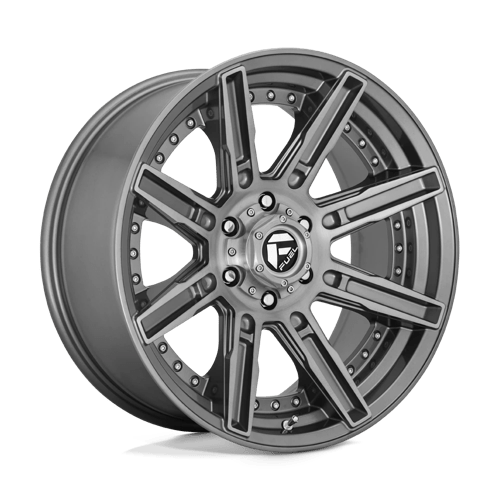 Fuel 1Pc D710 Rogue Platinum 20X9 +1 Brushed Gun Metal Tinted Clear
