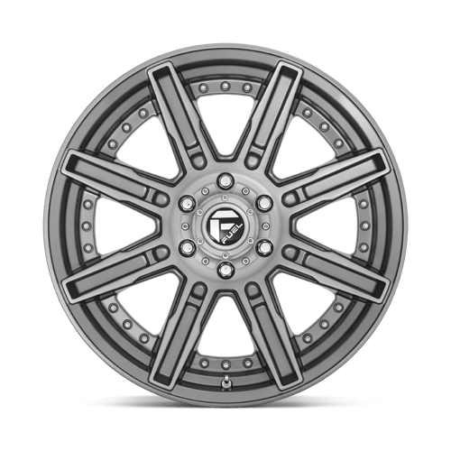 Fuel 1Pc D710 Rogue Platinum 20X9 +1 Brushed Gun Metal Tinted Clear