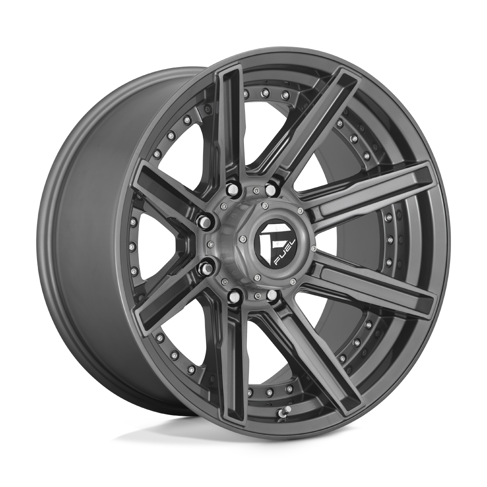 Fuel 1Pc D710 Rogue Platinum 20X9 +1 Brushed Gun Metal Tinted Clear