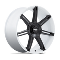 Rotiform Fra 22X12 +60 Gloss White W/ M-Black Spokes