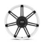 Rotiform Fra 22X10 +56 Gloss White W/ M-Black Spokes