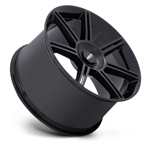 Rotiform Fra 22X12 +60 Gloss Black W/ M-Black Spokes