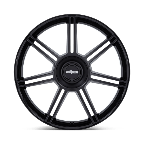 Rotiform Fra 22X12 +60 Gloss Black W/ M-Black Spokes