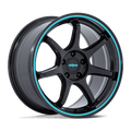 Rotiform Rc208 Bpu 19X10.5 +40 Gloss Black W/ Teal Stripe