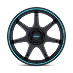 Rotiform Rc208 Bpu 18X8.5 +35 Gloss Black W/ Teal Stripe