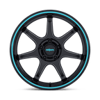 Rotiform Rc208 Bpu 18X9.5 +38 Gloss Black W/ Teal Stripe