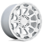 Black Rhino Hard Alloys Rotor 20X9 +2 Gloss Silver W/Mirror Cut Face