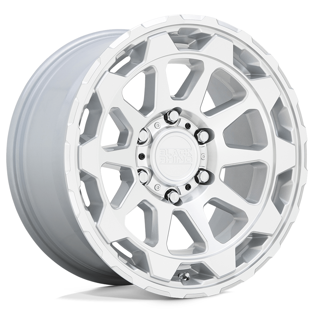 Black Rhino Hard Alloys Rotor 20X9 +2 Gloss Silver W/Mirror Cut Face