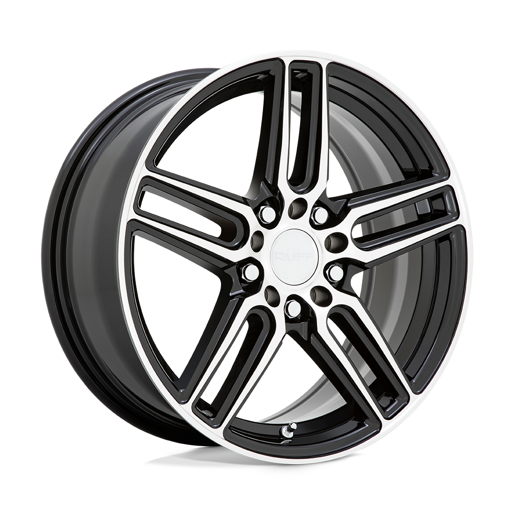Ruff NITRO 18x8 +38 GLOSS BLACK W/ MACHINED FACE