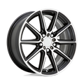 Ruff THROTTLE 18x8 +38 GLOSS BLACK W/ MACHINED FACE