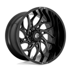 Fuel 1Pc D741 Runner 24X14 -75 Gloss Black Milled