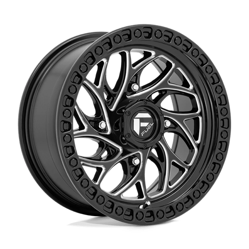 Fuel Utv D741 Runner Utv 24X7 +13 Gloss Black Milled