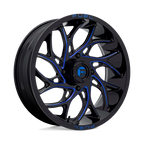 Fuel Utv D778 Runner Utv 18X7 +13 Gloss Black Milled Candy Blue