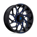 Fuel Utv D778 Runner Utv 24X7 +13 Gloss Black Milled Candy Blue