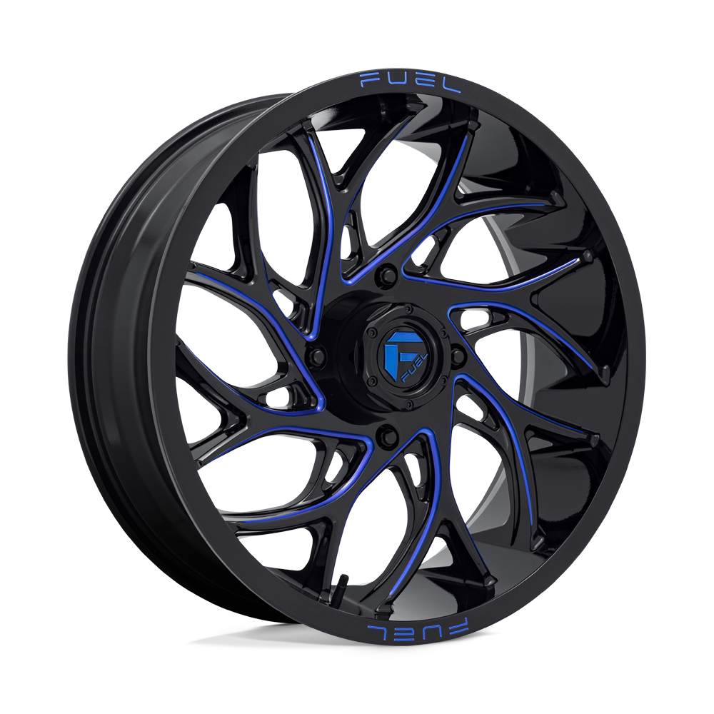 Fuel Utv D778 Runner Utv 20X7 +13 Gloss Black Milled Candy Blue