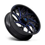 Fuel Utv D778 Runner Utv 18X7 +13 Gloss Black Milled Candy Blue