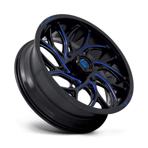 Fuel Utv D778 Runner Utv 24X7 +13 Gloss Black Milled Candy Blue