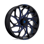 Fuel Utv D778 Runner Utv 24X7 +13 Gloss Black Milled Candy Blue