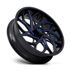 Fuel Utv D778 Runner Utv 24X7 +13 Gloss Black Milled Candy Blue