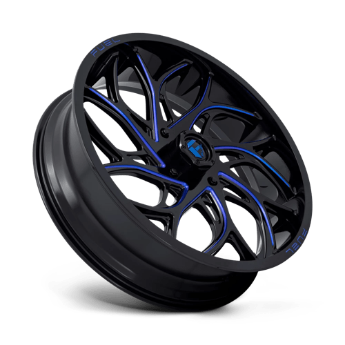 Fuel Utv D778 Runner Utv 24X7 +13 Gloss Black Milled Candy Blue