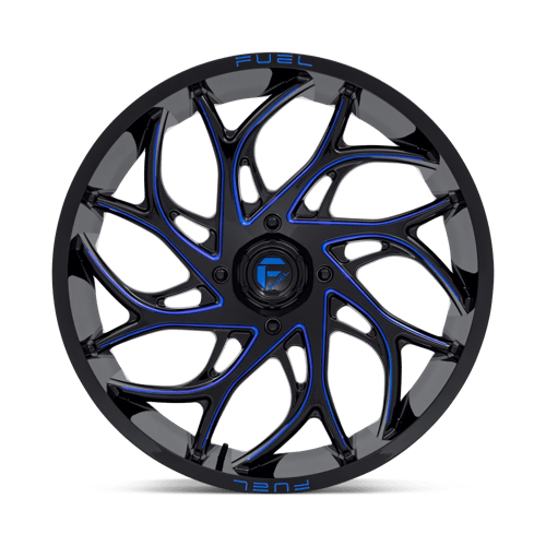 Fuel Utv D778 Runner Utv 24X7 +13 Gloss Black Milled Candy Blue